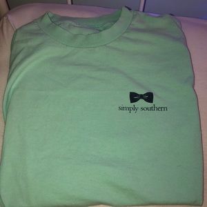 turquoise simple southern tee